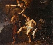 Pieter Lastman The Angel of the Lord Preventing Abraham from Sacrificing his Son Isaac oil on canvas